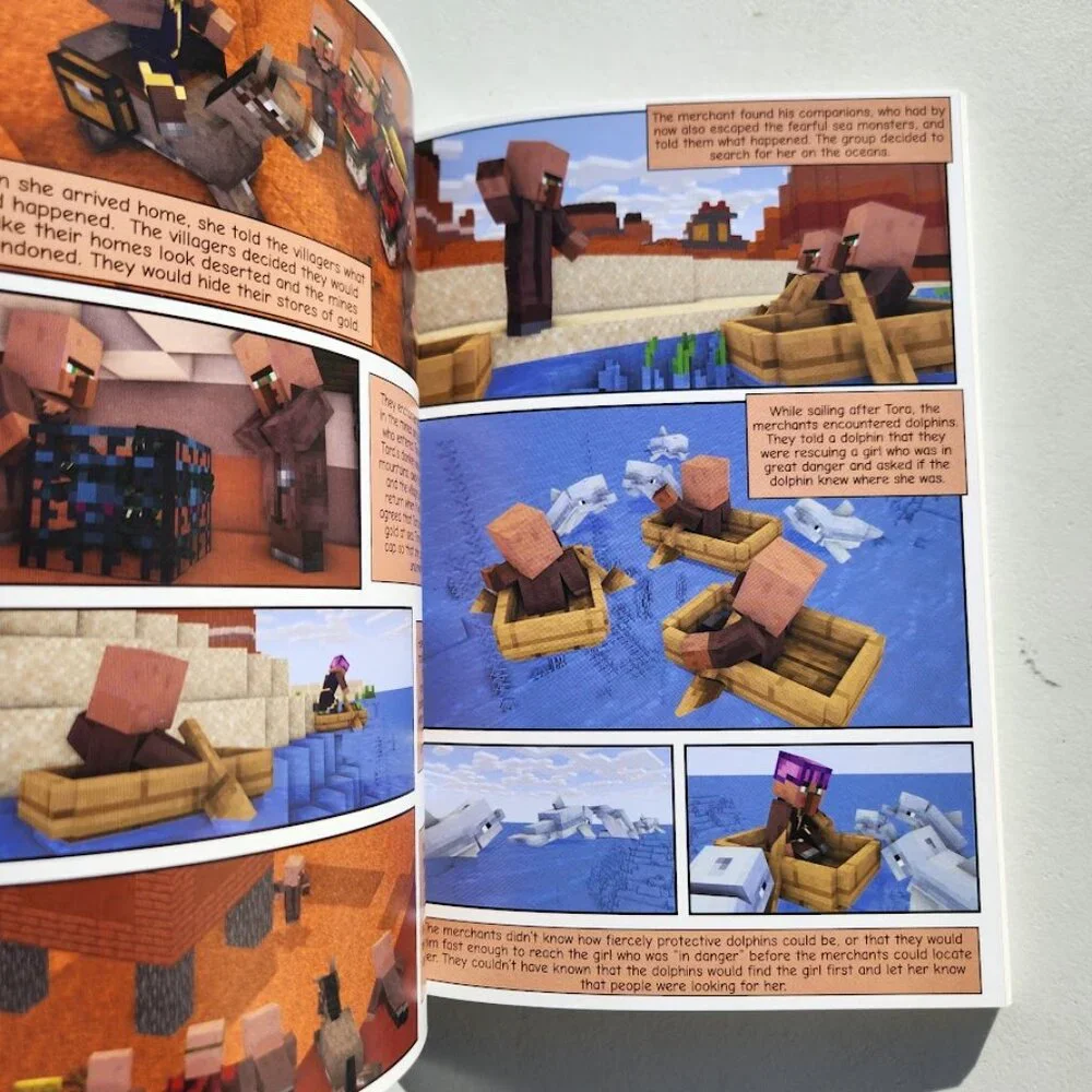 The Legend of the Coral Caves Graphic Novel Minecraft Book Comicbook S.Q.U.I.D.